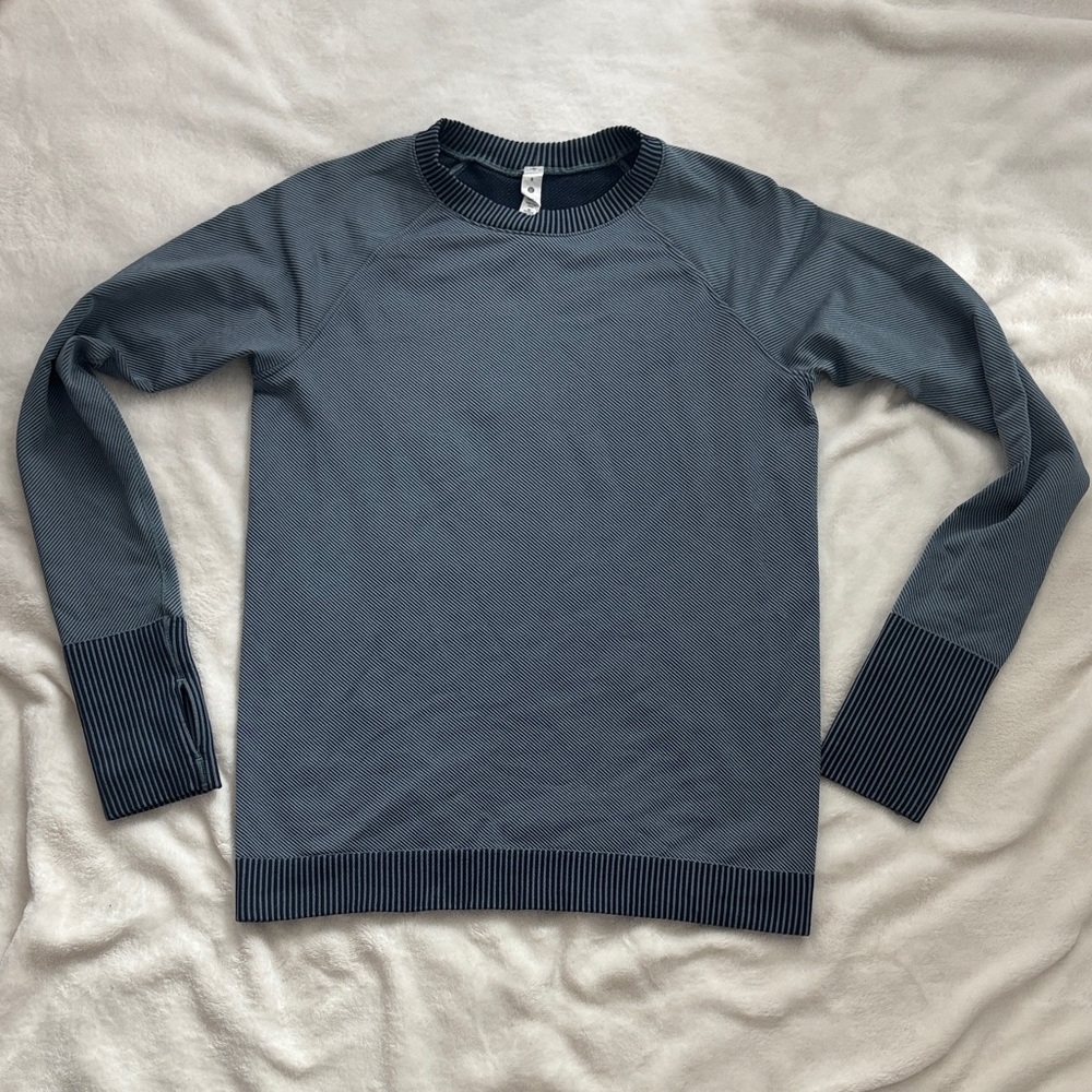 lululemon athletica Restless Pullover - Size 8, Rib True Navy / Chambray